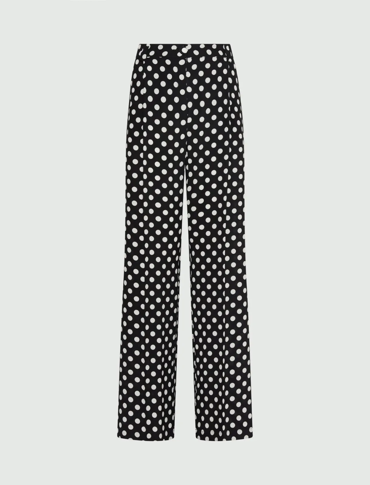 MARELLA Black Silk Polka Dot Trousers