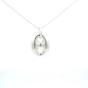 Puffed Mariner Silver Pendant 27MM