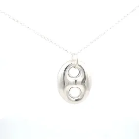 Puffed Mariner Silver Pendant 35MM
