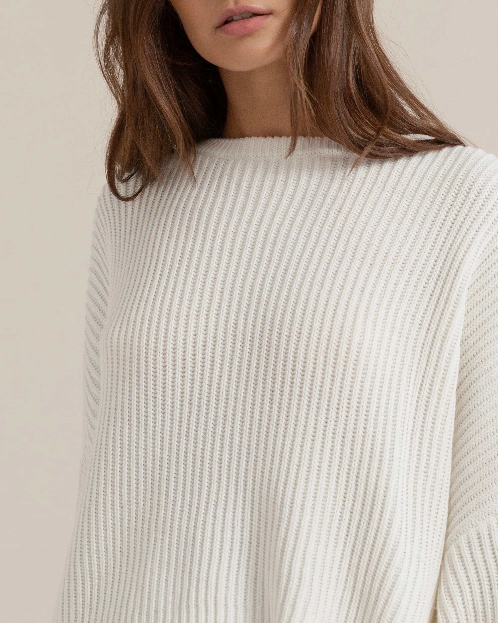 Saya Cropped Crew Neck Sweater