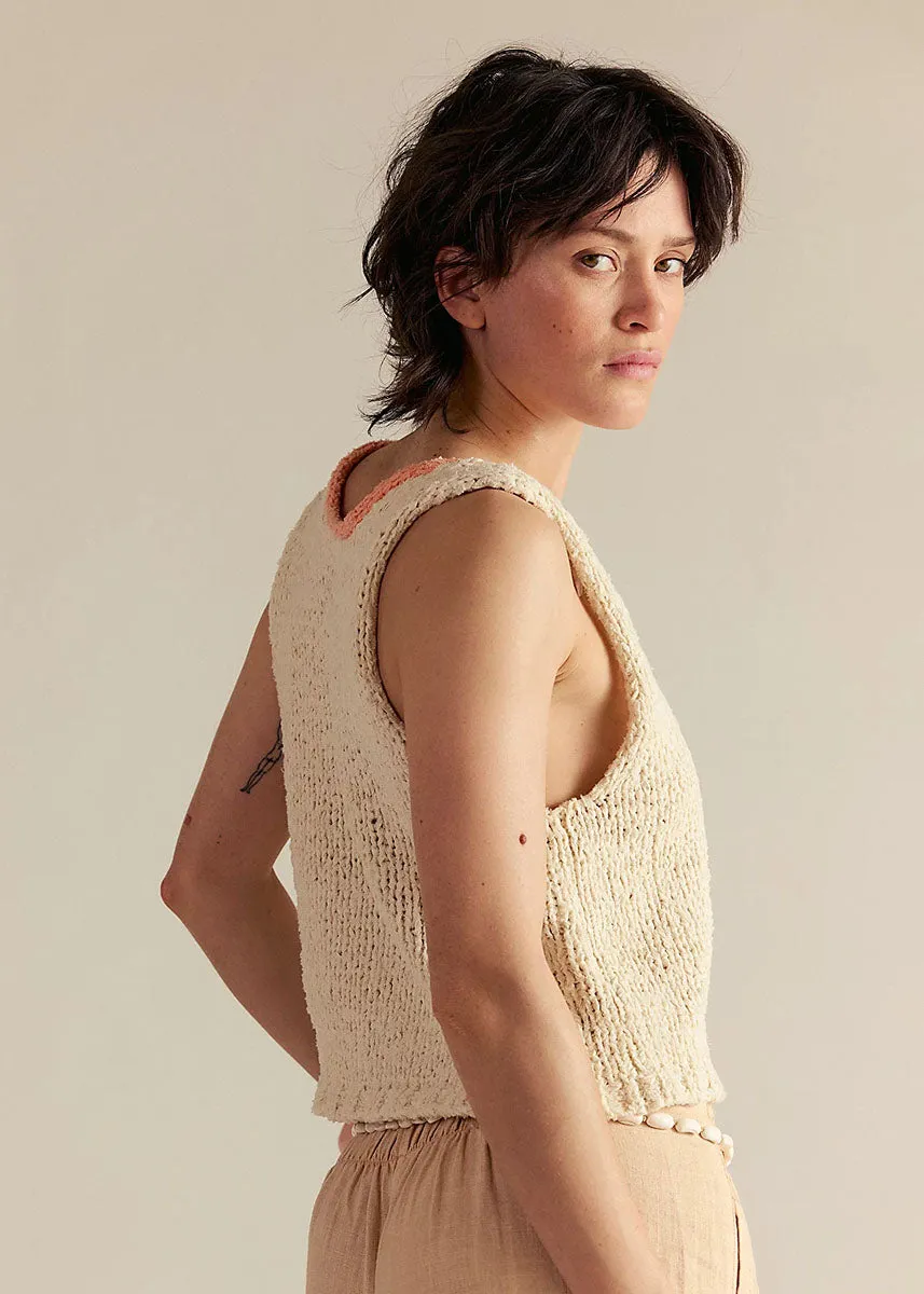Sicily Sweater Shell - Ivory Combo