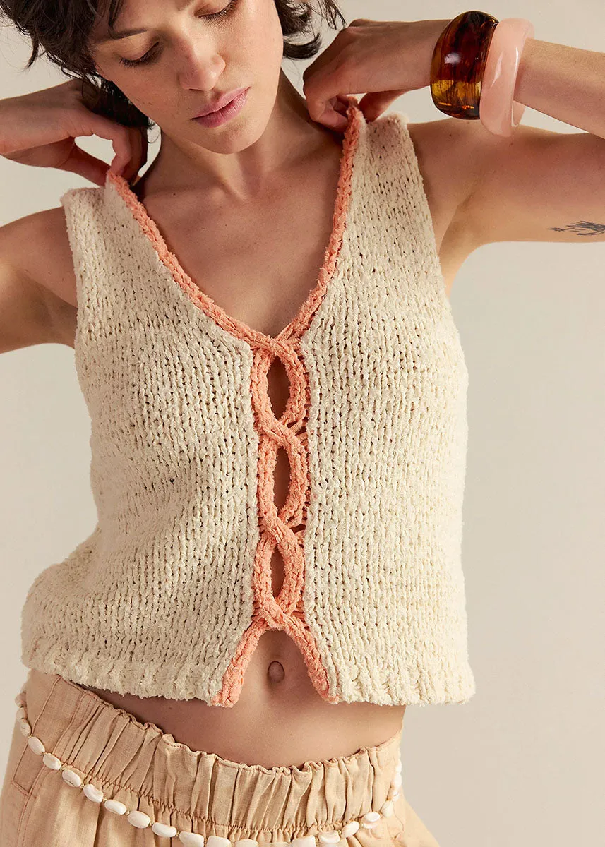 Sicily Sweater Shell - Ivory Combo