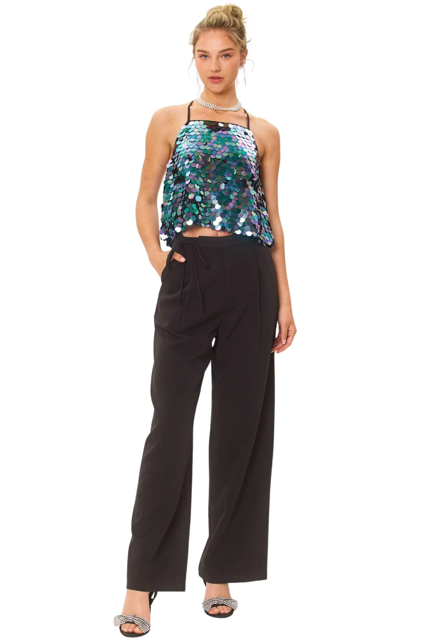 Side Tie Detailed Classic Trouser