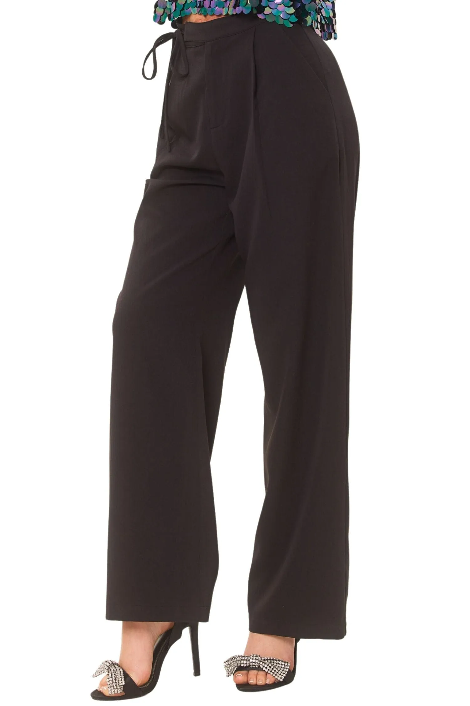 Side Tie Detailed Classic Trouser