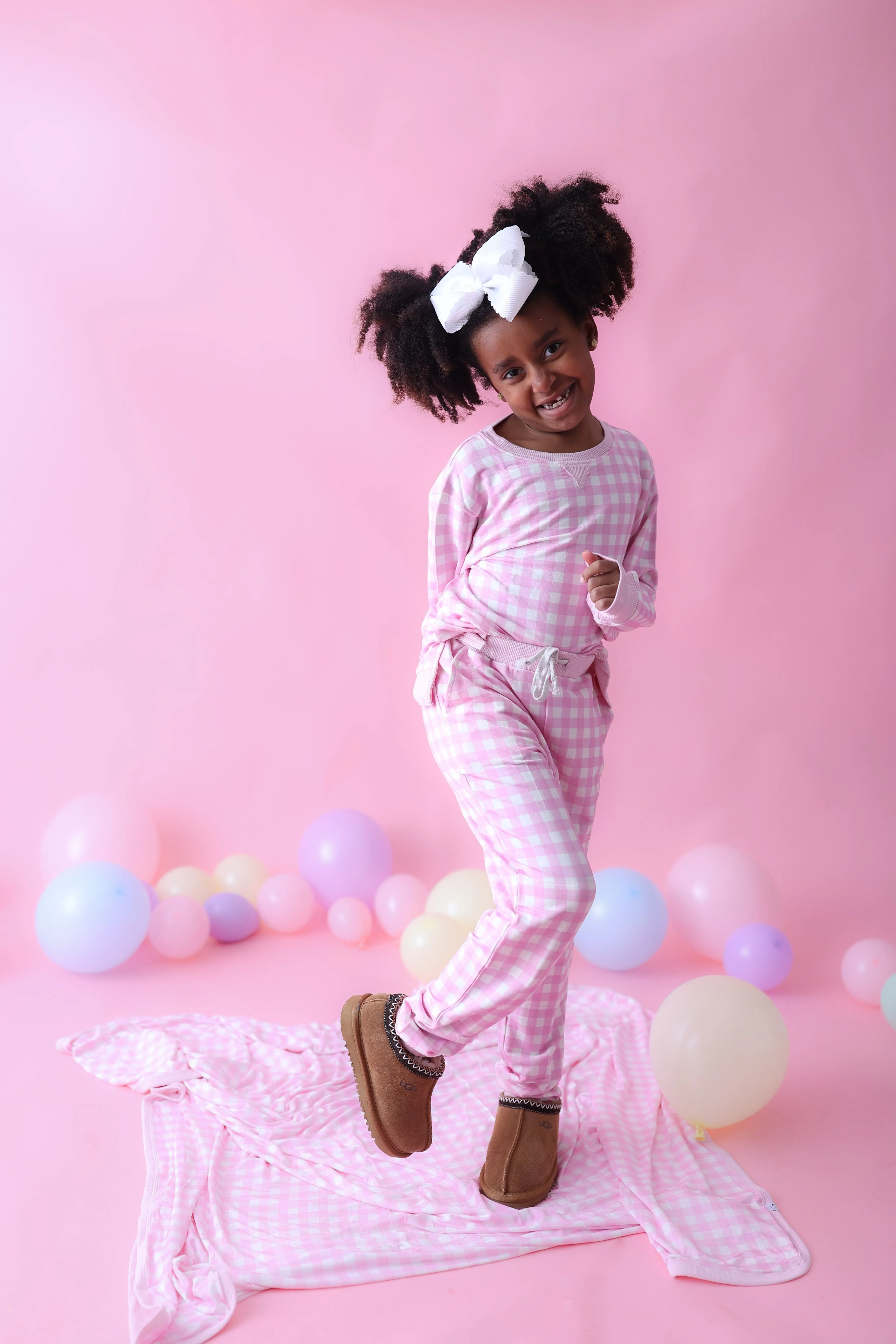 TAFFY PINK GINGHAM DREAM JOGGER