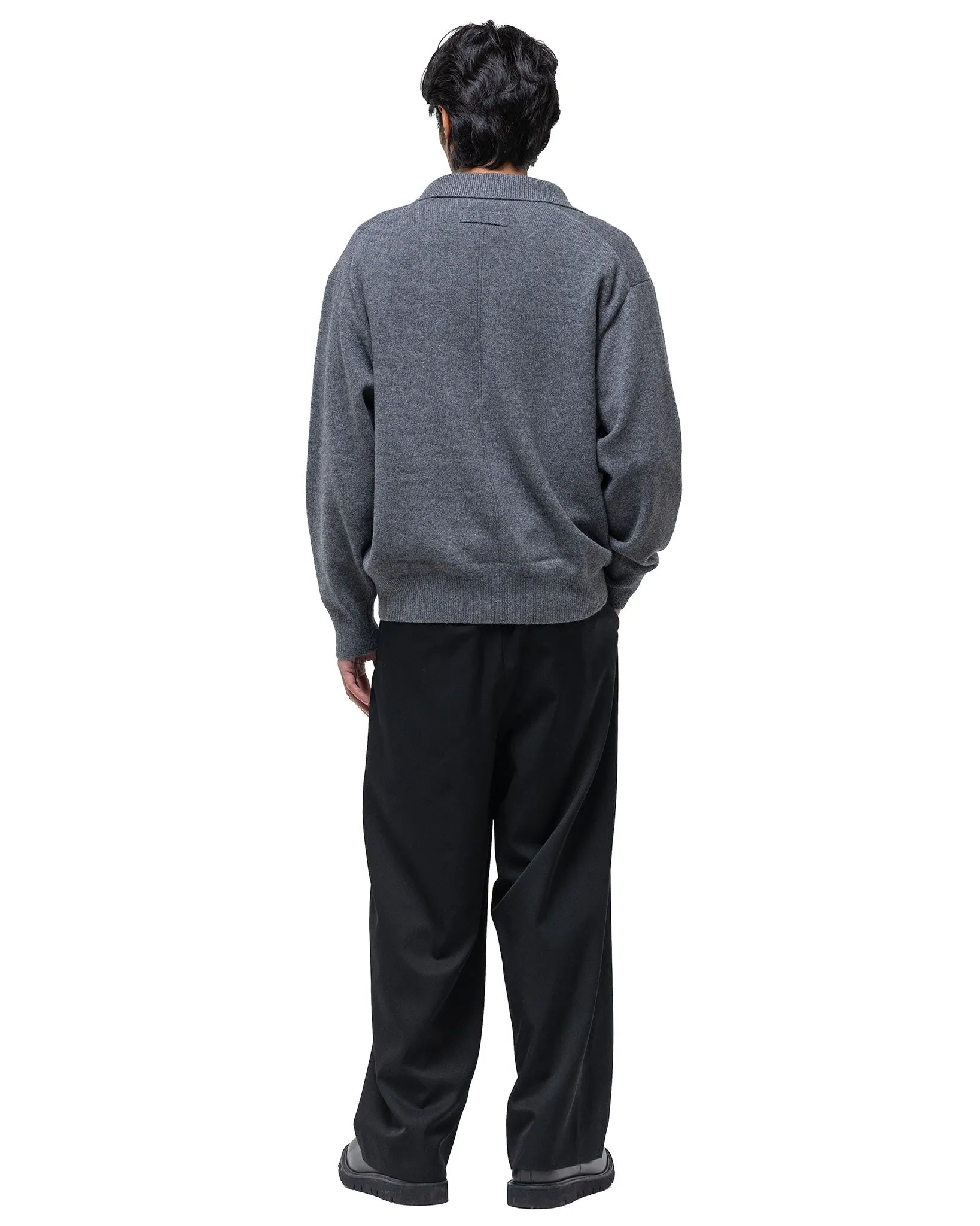 Twist Seam Wide Easy Trousers Black