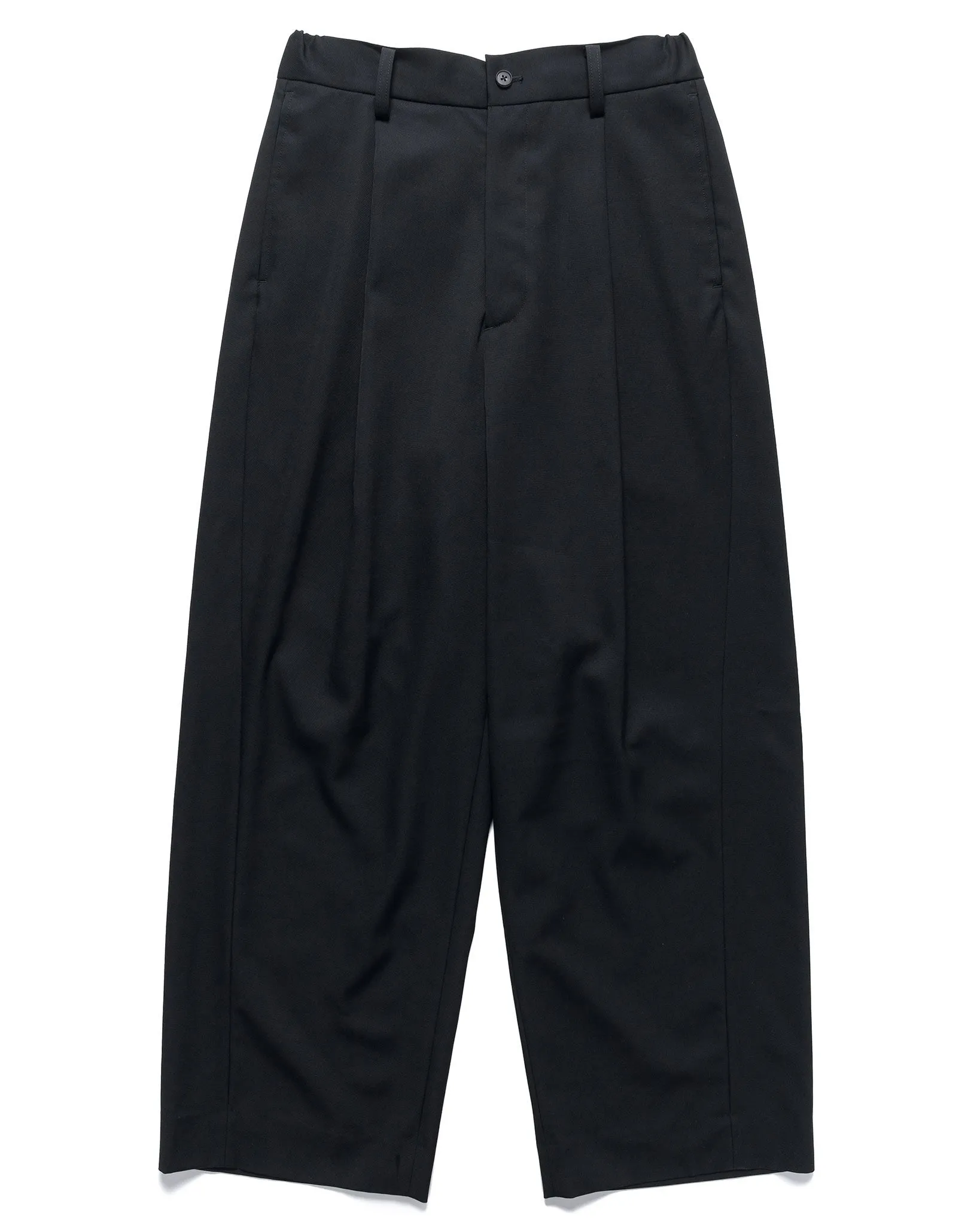 Twist Seam Wide Easy Trousers Black