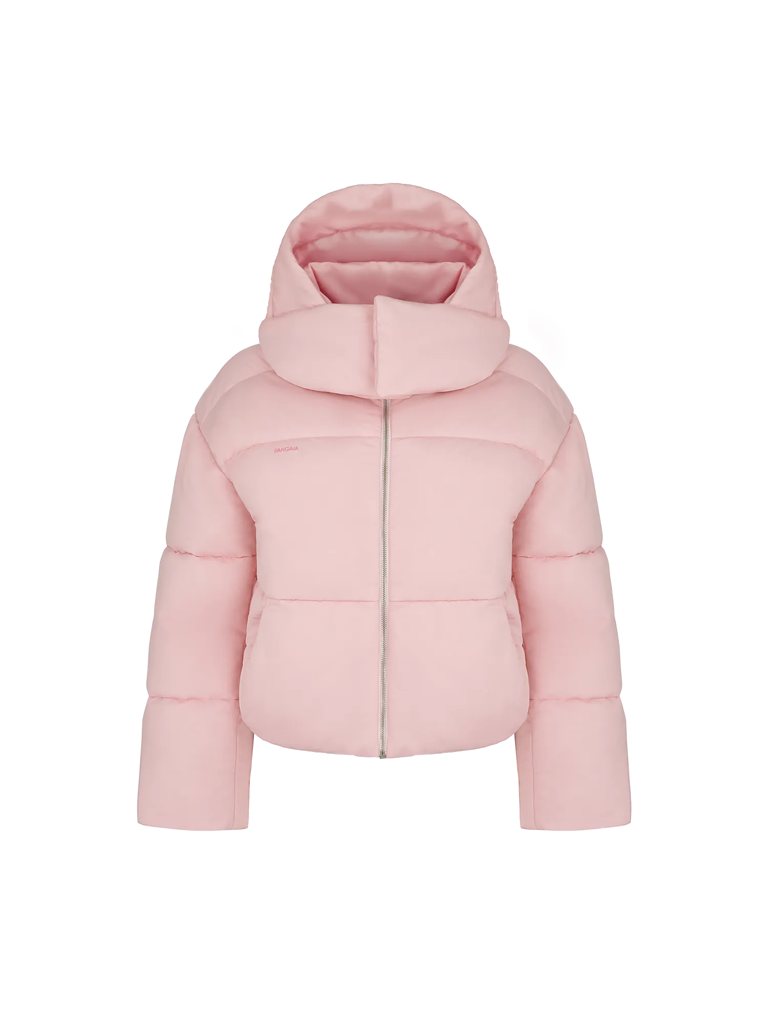 Women’s Flower-Warmth Recycled Nylon Cropped Puffer—magnolia pink