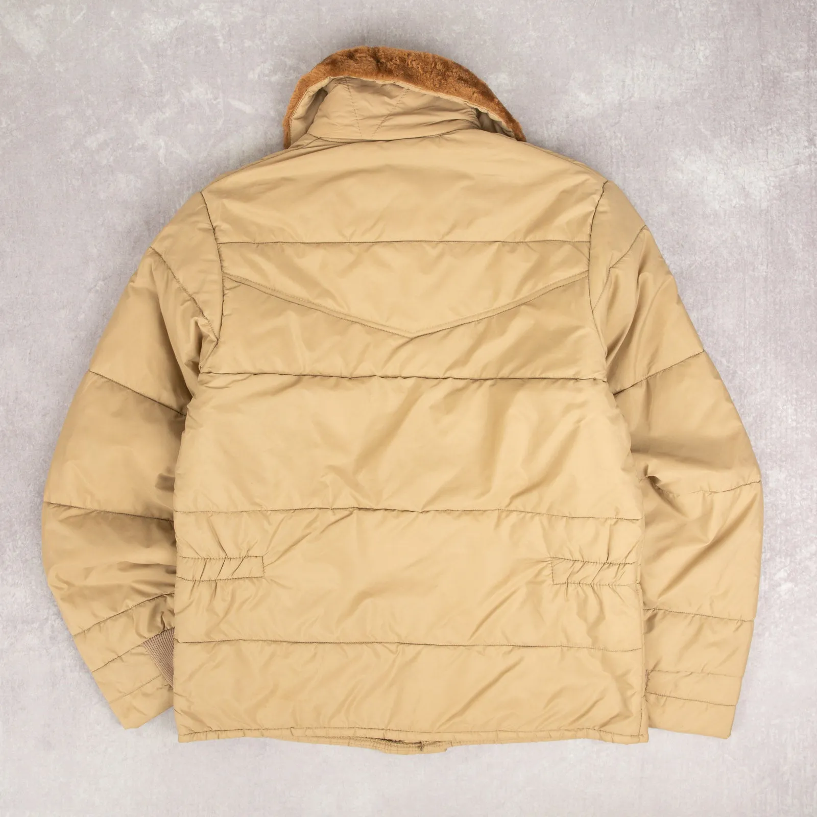 WOMEN'S VINTAGE 1980S COLLARED PUFFER DOWN JACKET - MEDIUM