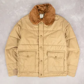 WOMEN'S VINTAGE 1980S COLLARED PUFFER DOWN JACKET - MEDIUM