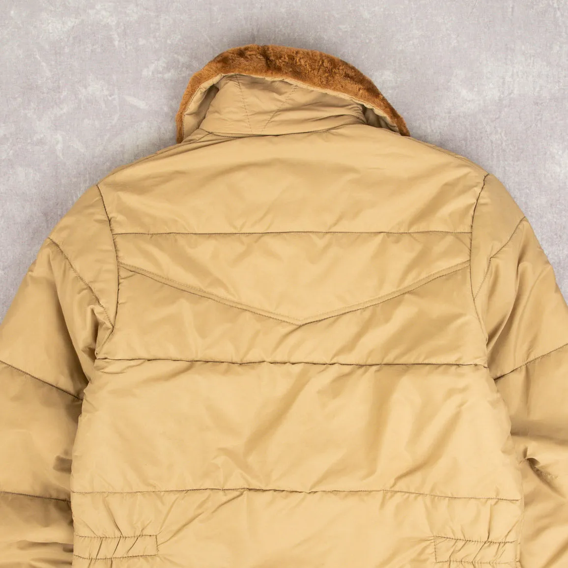 WOMEN'S VINTAGE 1980S COLLARED PUFFER DOWN JACKET - MEDIUM