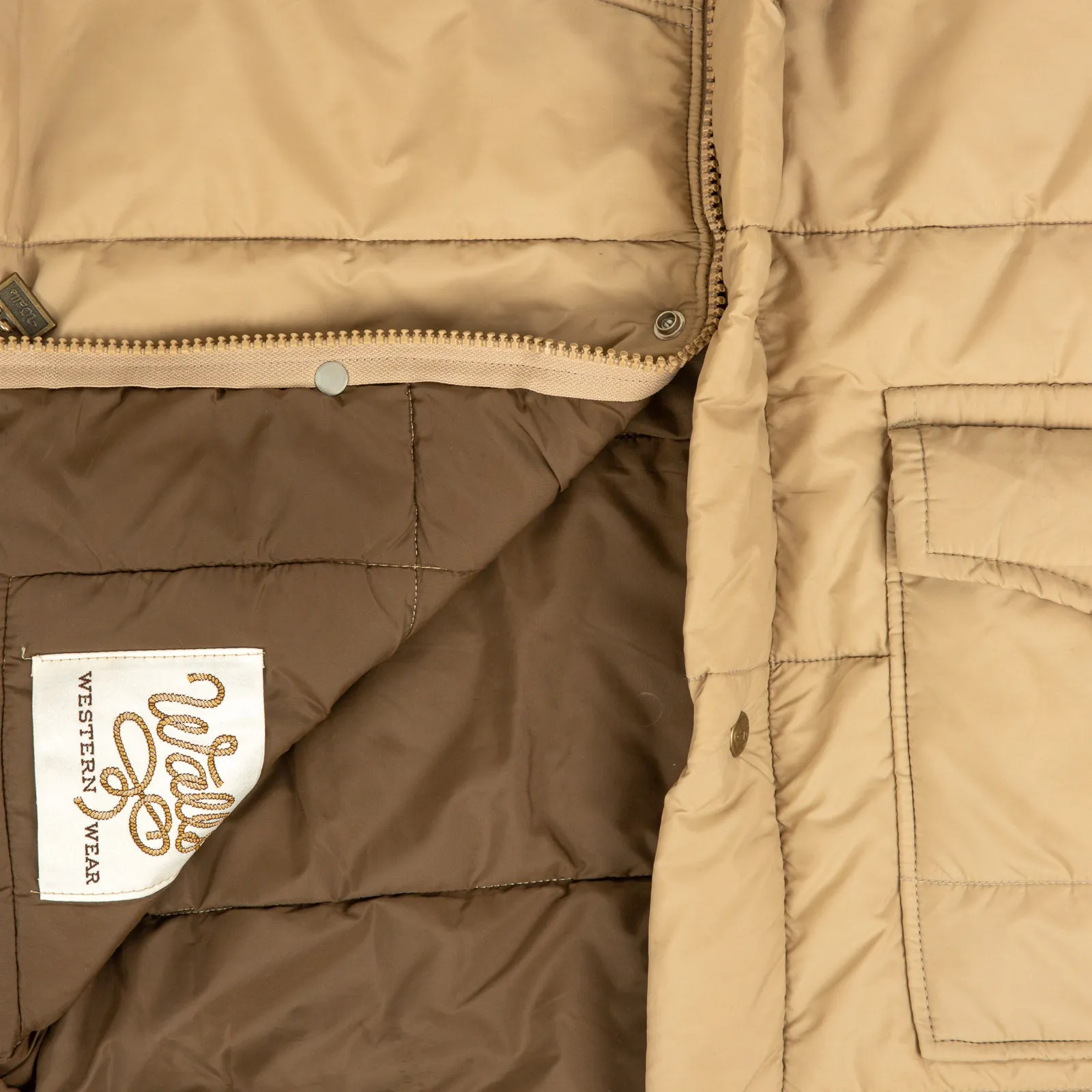 WOMEN'S VINTAGE 1980S COLLARED PUFFER DOWN JACKET - MEDIUM